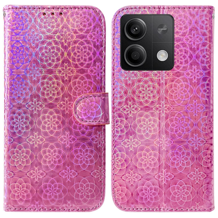 

For Xiaomi Redmi Note 13 5G Colorful Magnetic Buckle Leather Phone Case(Pink)