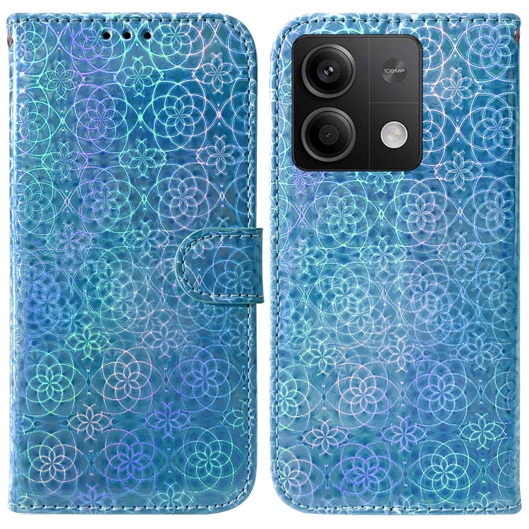 

For Xiaomi Redmi Note 13 5G Colorful Magnetic Buckle Leather Phone Case(Blue)