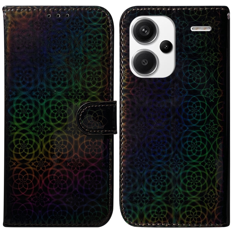 

For Xiaomi Redmi Note 13 Pro+ 5G Colorful Magnetic Buckle Leather Phone Case(Black)