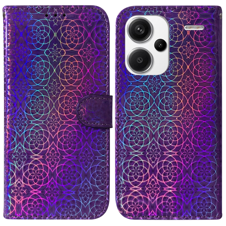 

For Xiaomi Redmi Note 13 Pro+ 5G Colorful Magnetic Buckle Leather Phone Case(Purple)