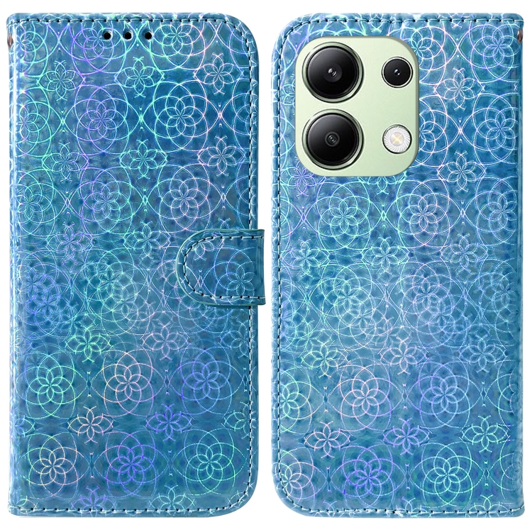 

For Xiaomi Redmi Note 13 4G Global Colorful Magnetic Buckle Leather Phone Case(Blue)
