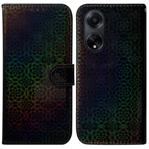 

For OPPO A98 5G / F23 5G India Colorful Magnetic Buckle Leather Phone Case(Black)