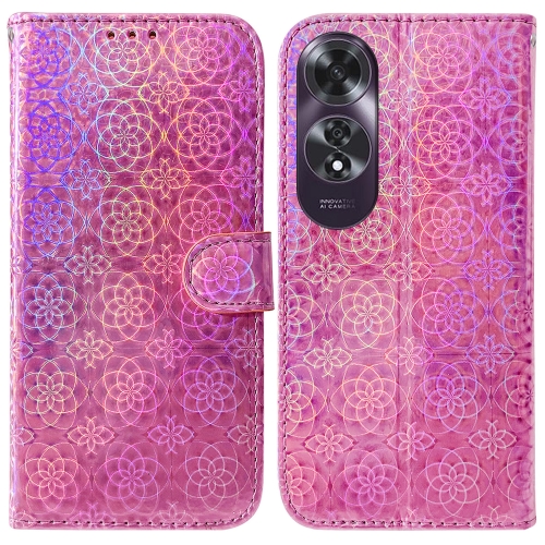 

For OPPO A60 4G Colorful Magnetic Buckle Leather Phone Case(Pink)