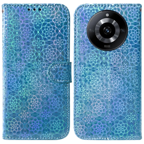 

For Realme 11 5G/Narzo 60 India Version Colorful Magnetic Buckle Leather Phone Case(Blue)