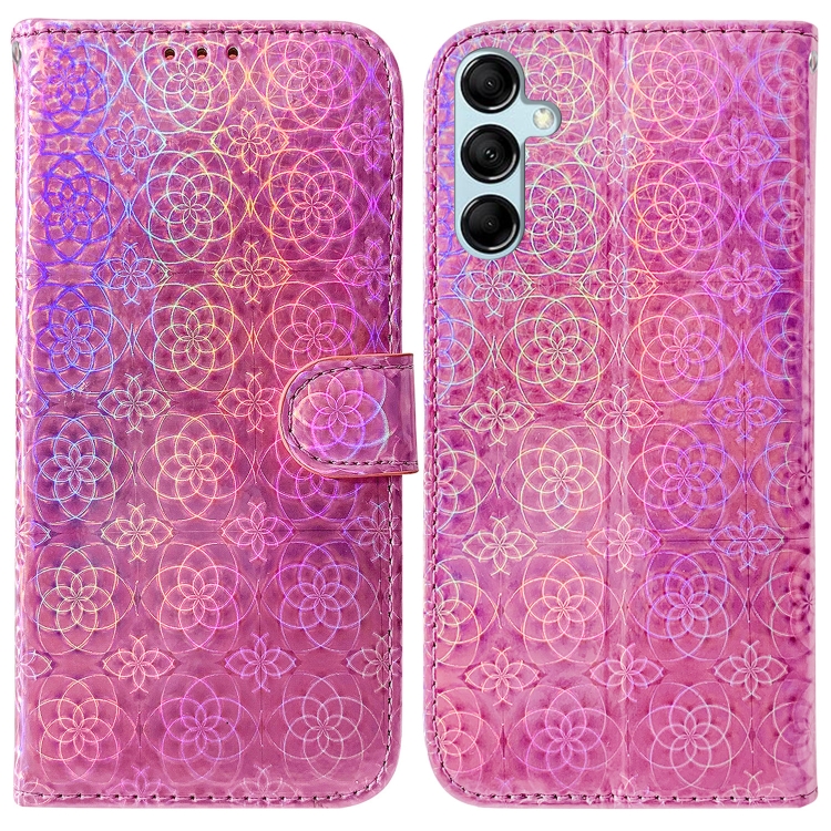 

For Samsung Galaxy M54 Colorful Magnetic Buckle Leather Phone Case(Pink)