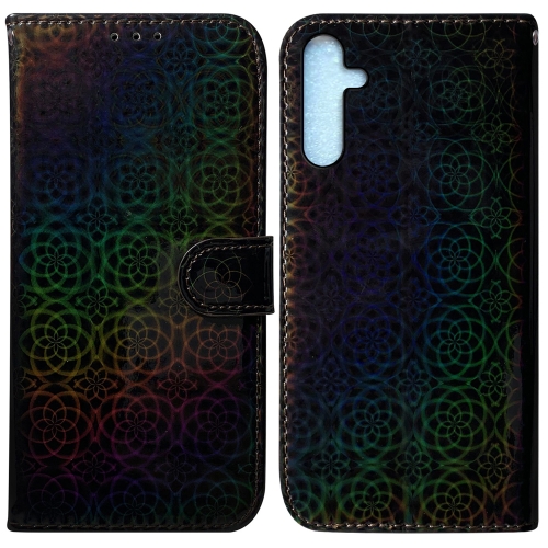 

For Samsung Galaxy A25 5G Colorful Magnetic Buckle Leather Phone Case(Black)