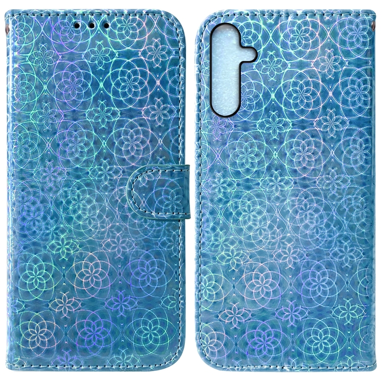 

For Samsung Galaxy A25 5G Colorful Magnetic Buckle Leather Phone Case(Blue)