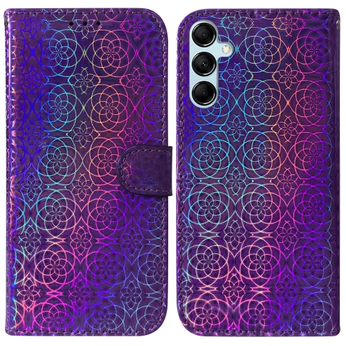 

For Samsung Galaxy M34 5G/F34 5G Colorful Magnetic Buckle Leather Phone Case(Purple)