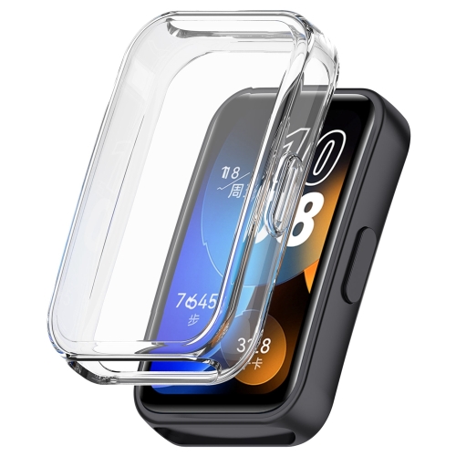 

For Huawei Band 8 Full Coverage TPU Electroplating Watch Protective Case(Transparent)