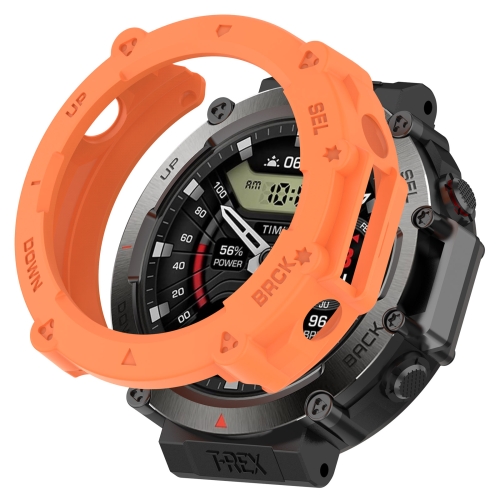 

For Amazfit T-Rex Ultra Armor Hollow Watch Protective Case(Orange)