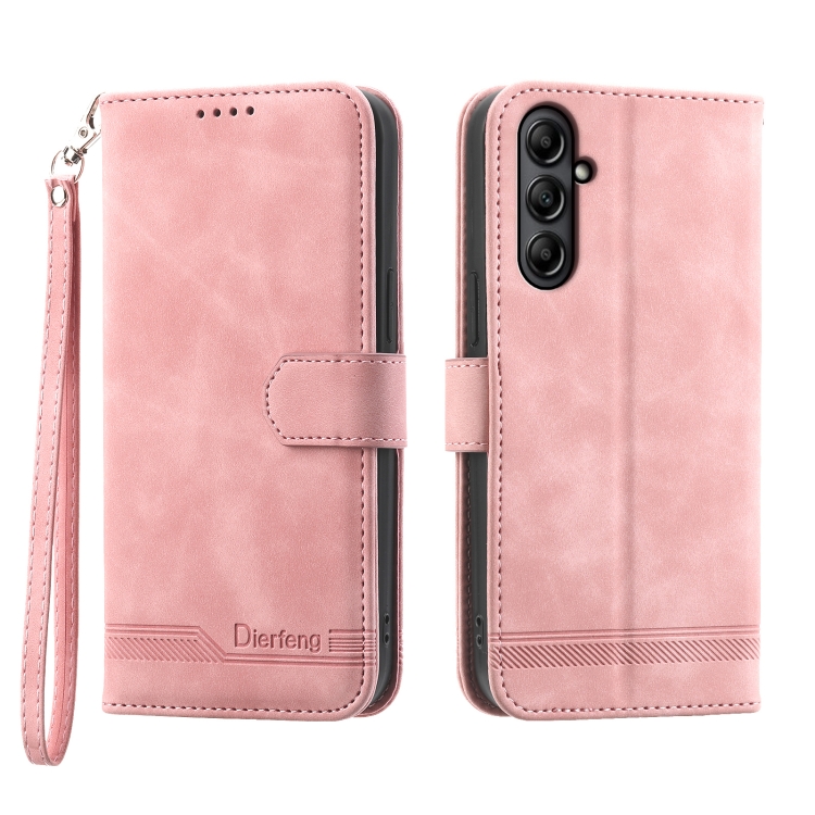 

For Samsung Galaxy A25 Dierfeng Dream Line Leather Phone Case(Pink)