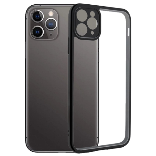 For iPhone 11 Pro Frosted TPU + Transparent PC Phone Case(Black) чехол peak design everyday для iphone 13 серый m mc aq ch 1