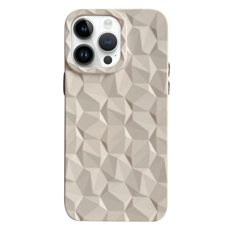 

For iPhone 14 Pro Max Honeycomb Edged TPU Phone Case(White)