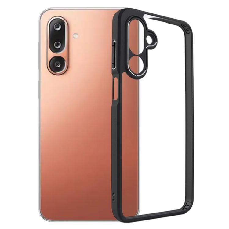 

For Samsung Galaxy M36 5G India Frosted TPU + Transparent PC Phone Case(Black)