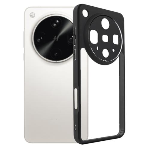 

For OPPO Find X8 UItra Frosted TPU + Transparent PC Phone Case(Black)