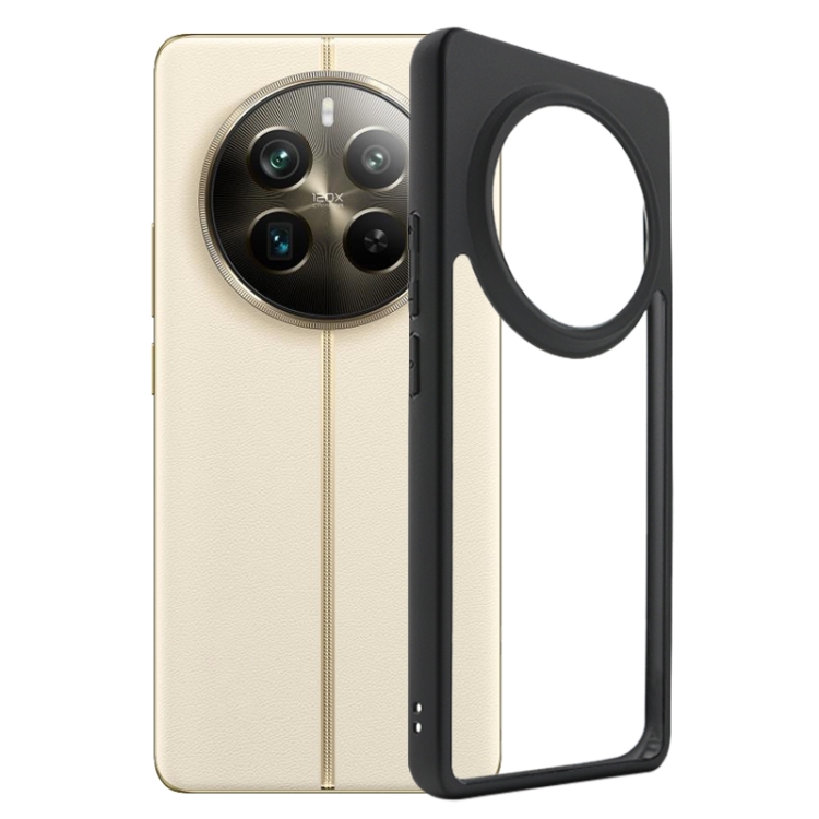 

For Realme 12 Pro / 12 Pro+ Frosted TPU + Transparent PC Phone Case(Black)