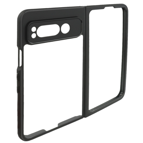 

For Google Pixel Fold Frosted TPU + Transparent PC Phone Case(Black)