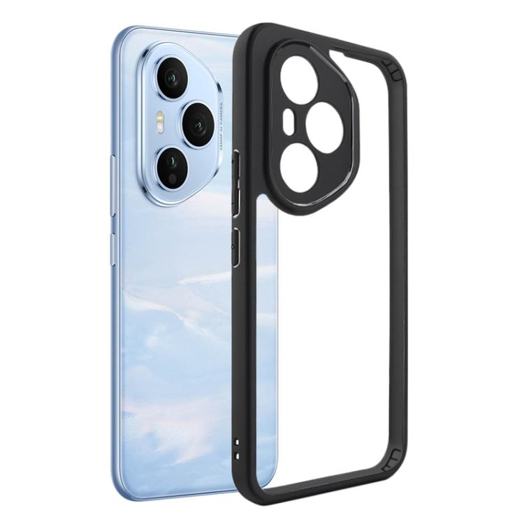 

For Honor 400 Pro Global 160.8mm Frosted TPU + Transparent PC Phone Case(Black)