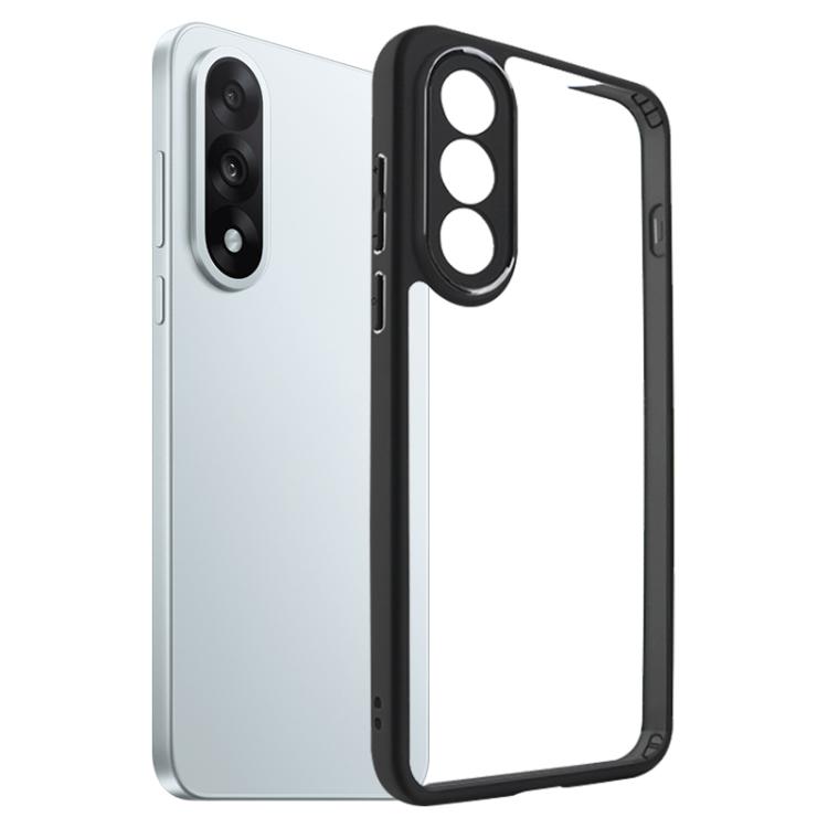 

For OnePlus Ace 5 Ultra / Nord 5 Frosted TPU + Transparent PC Phone Case(Black)