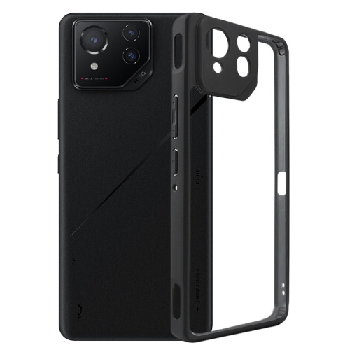 

For Asus ROG Phone 8 / 8 Pro Frosted TPU + Transparent PC Phone Case(Black)