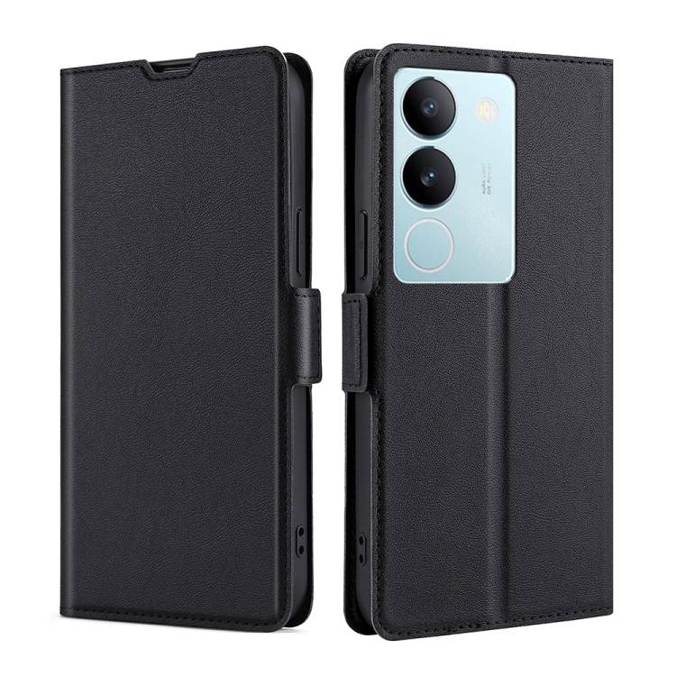

For vivo S17 5G Ultra-thin Voltage Side Buckle Horizontal Flip Leather Phone Case(Black)