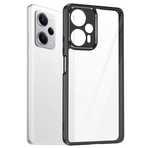 

For Xiaomi Redmi Note 12 Pro+ 5G Frosted TPU + Transparent PC Phone Case(Black)
