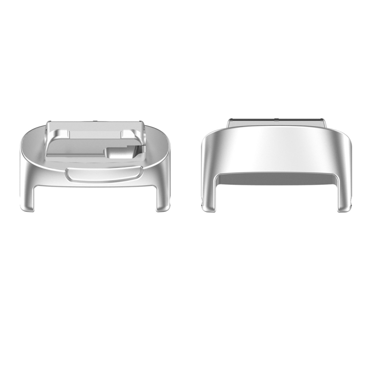 

For Fitbit Inspire 3 1 Pair Stainless Steel Metal Watch Band Connector(Silver)