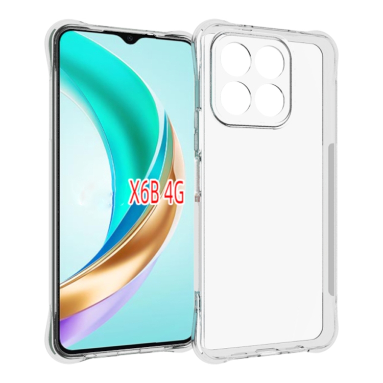 

For Honor X6b Shockproof Non-slip Thickening TPU Phone Case(Transparent)