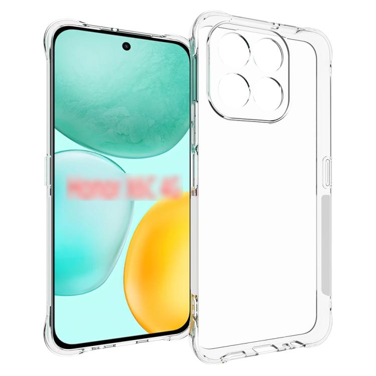 

For Honor X6c 4G Shockproof Non-slip Thickening TPU Phone Case(Transparent)