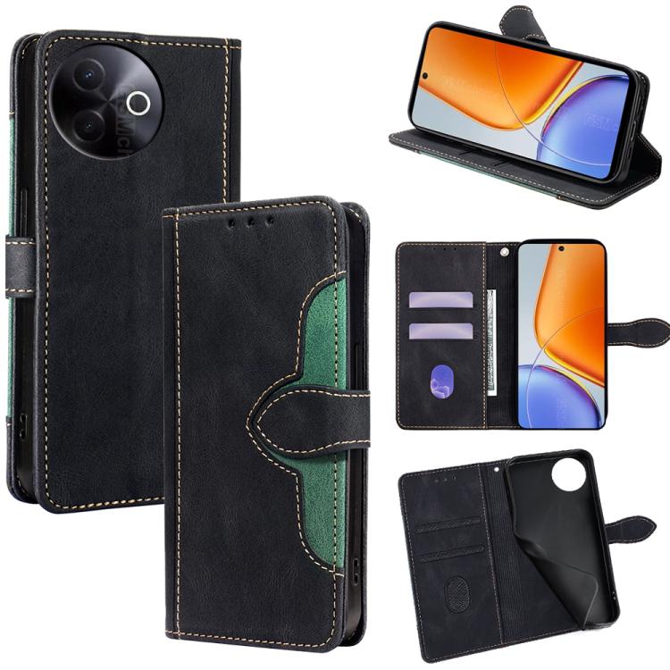 

For vivo Y39 5G Global Skin Feel Magnetic Buckle Leather Phone Case(Black)