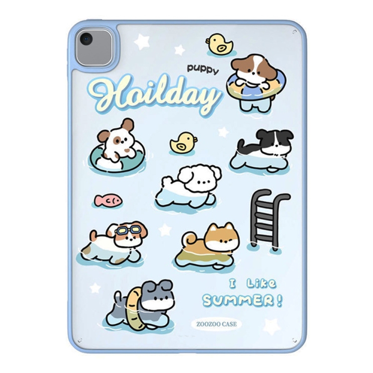 

For iPad 10.2 2021 / 2020 / 10.5 Painted Acrylic Tablet Case(Swimming Puppy)