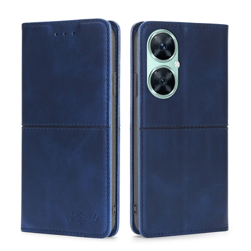 

For Huawei Enjoy 60 Pro / nova 11i Cow Texture Magnetic Leather Phone Case(Blue)
