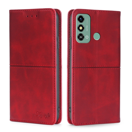 

For ZTE Blade A53 4G Cow Texture Magnetic Leather Phone Case(Red)