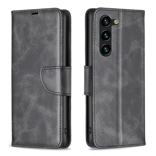 

For Samsung Galaxy S24+ 5G Lambskin Texture Pure Color Flip Leather Phone Case(Black)