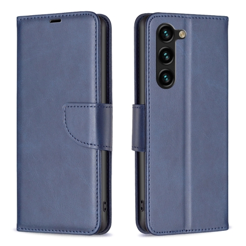 

For Samsung Galaxy S24+ 5G Lambskin Texture Pure Color Flip Leather Phone Case(Blue)