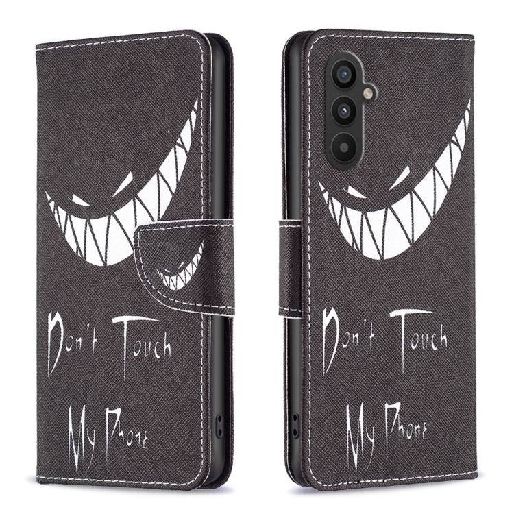 

For Samsung Galaxy A25 5G Colored Drawing Pattern Leather Phone Case(Smirk)