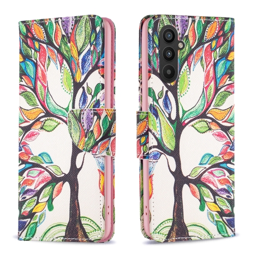 

For Samsung Galaxy A25 5G Colored Drawing Pattern Leather Phone Case(Tree Life)