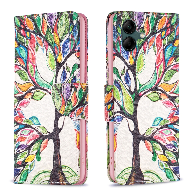 

For Samsung Galaxy A05 Colored Drawing Pattern Leather Phone Case(Tree Life)