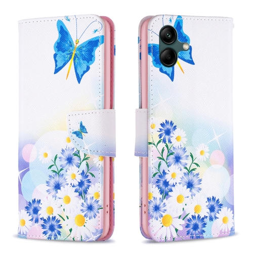 

For Samsung Galaxy A05 Colored Drawing Pattern Leather Phone Case(Butterfly Love)