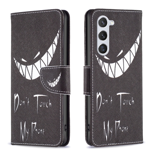 

For Samsung Galaxy S24 5G Colored Drawing Pattern Leather Phone Case(Smirk)
