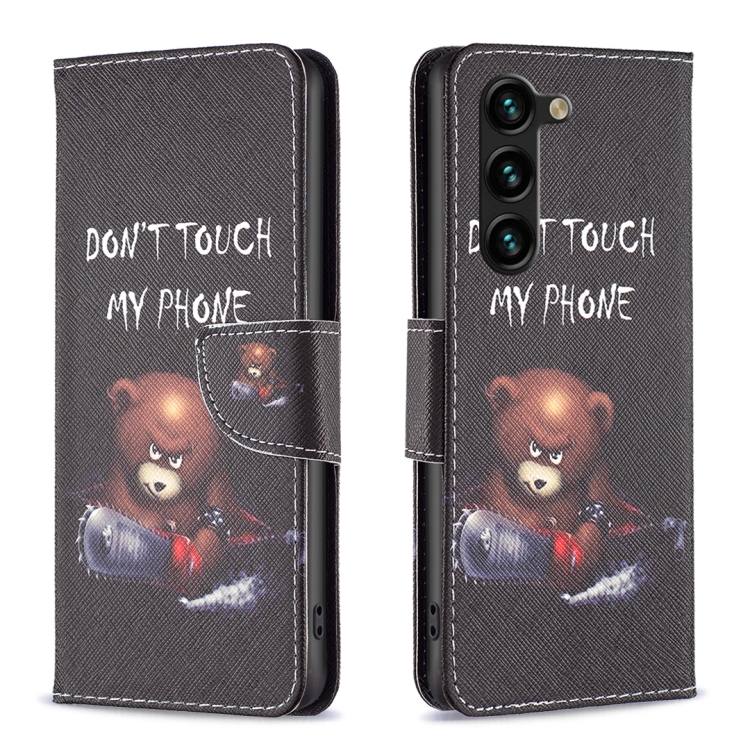 

For Samsung Galaxy S24+ 5G Colored Drawing Pattern Leather Phone Case(Bear)