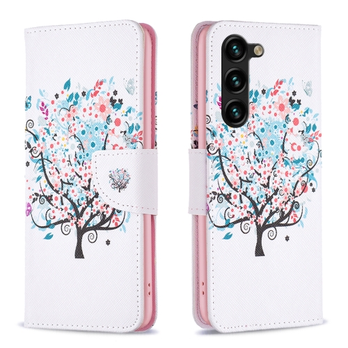 

For Samsung Galaxy S24+ 5G Colored Drawing Pattern Leather Phone Case(Tree)