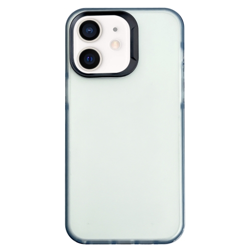 For iPhone 12 2 in 1 Frosted TPU Phone Case(Transparent Black)
