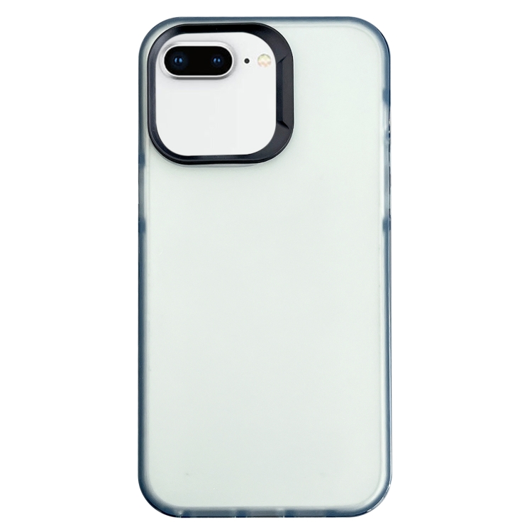 

For iPhone 8 Plus / 7 Plus 2 in 1 Frosted TPU Phone Case(Transparent Black)