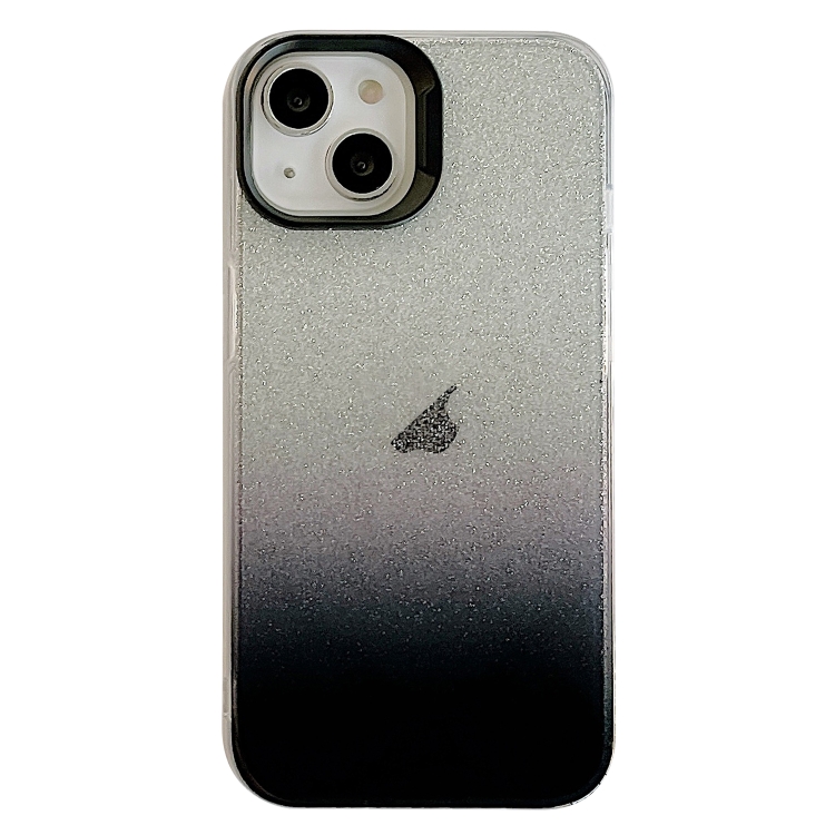 

For iPhone 14 Double Sided IMD Gradient Glitter PC Phone Case(Black)