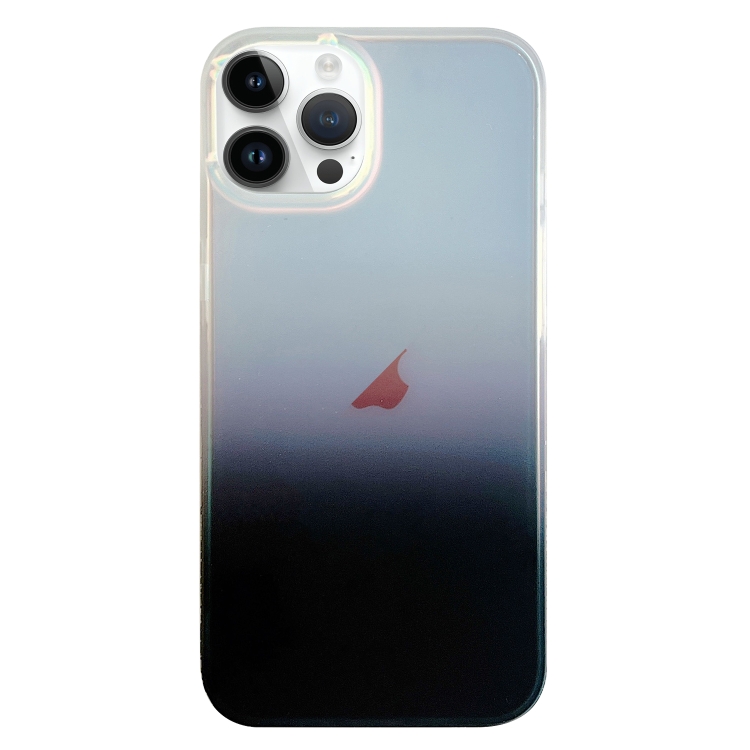 

For iPhone 14 Pro Double Sided IMD Laser Gradient PC Phone Case(Black)