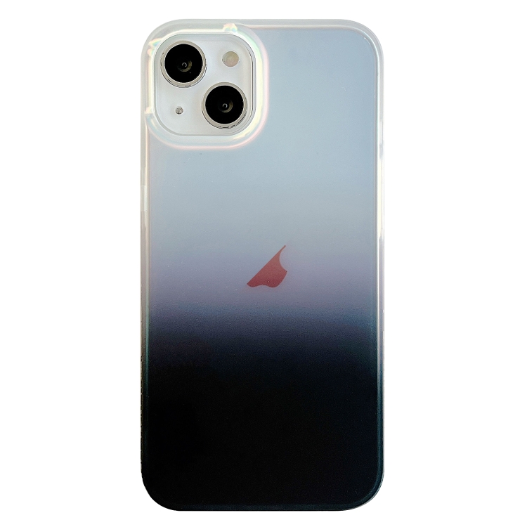

For iPhone 13 Double Sided IMD Laser Gradient PC Phone Case(Black)
