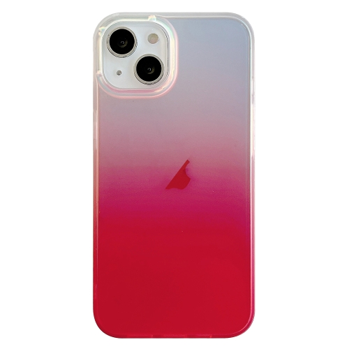 

For iPhone 13 Double Sided IMD Laser Gradient PC Phone Case(Pink)