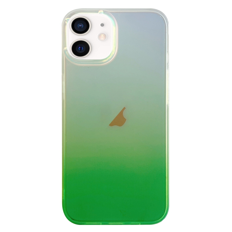 

For iPhone 11 Double Sided IMD Laser Gradient PC Phone Case(Green)