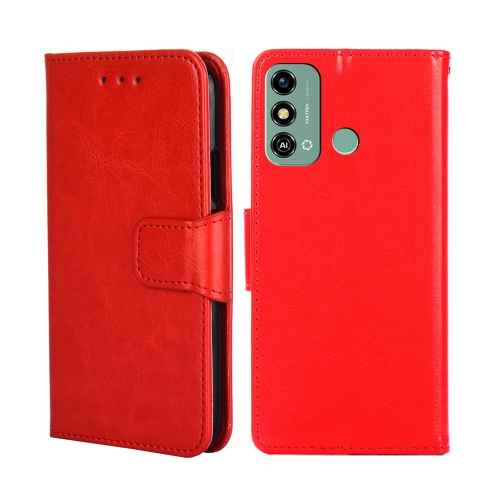 

For ZTE Blade A53 4G Crystal Texture Leather Phone Case(Red)